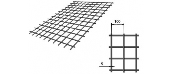 Сетка сварная (дорожная) 100х100х5мм 1,5х2м купить с доставкой в Первомайском